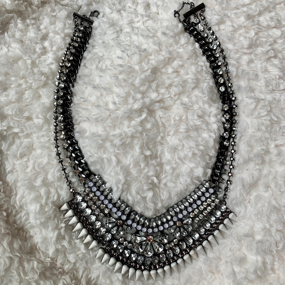 Chain Link Gem Stone Necklace